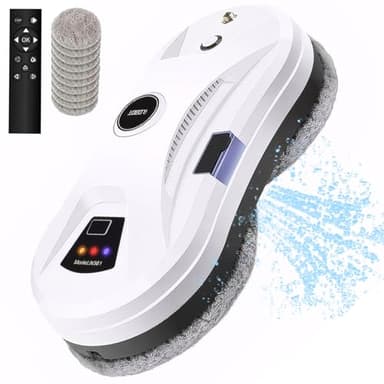Memows Robot Limpiacristales Automático, Robot Limpieza de Ventanas Electrico 5600PA, Robot Limpia Cristales Inteligente con Pulverización,Control Remoto, Robot Vidrio para Todas Las Superficies Lisas