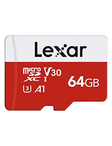 Lexar Tarjeta Micro SD de 64 GB, Tarjeta Micro SD de hasta 100 MB/seg, Tarjeta de Memoria microSDXC con Adaptador SD, A1, U3, C10, V30, Micro SD Card para Nintendo Switch, GoPro, Tableta, Videocámara