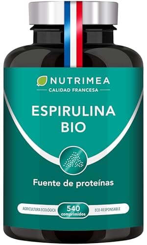 Espirulina Premium Ecológica Suministro para 6 Meses | 540 Comprimidos de 500mg | 100% BIO Vegano | Ideal Deporte Musculación Detox Antioxidante Subir Defensas | Rico en Vitaminas y Proteínas