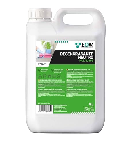 EQM - ECO-111 - Desengrasante Neutro Todo en Uno - 5L - Potente, Seguro y Respetuoso con todas las superficies - Hogar, industria, vehículos, barcos, hoteles, etc.