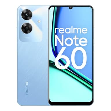 realme Note60 Smartphone 4+128 GB, Cámara Transparente de 32MP, Teléfono Móvil 4G Dual SIM, Pantalla LCD 90Hz 6,74", Batería 5000mAh, Azul, sin Adaptador