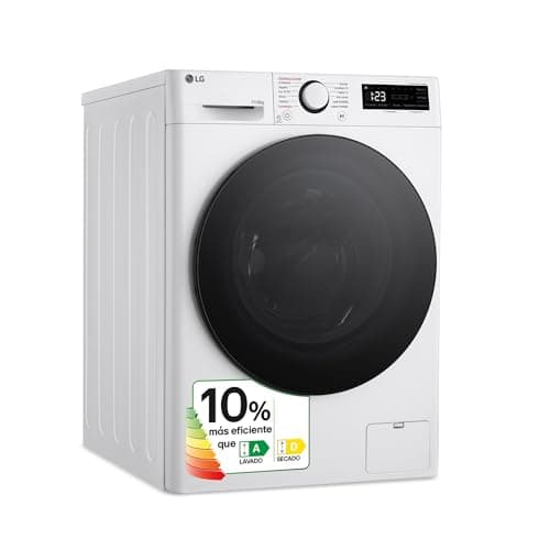 LG F4DR6011AGW - Lavadora Secadora Inteligente, 11/6kg, AI Direct Drive, 1400rpm, Carga Frontal, TurboWash 360º, Vapor Steam, Serie 600, Blanco