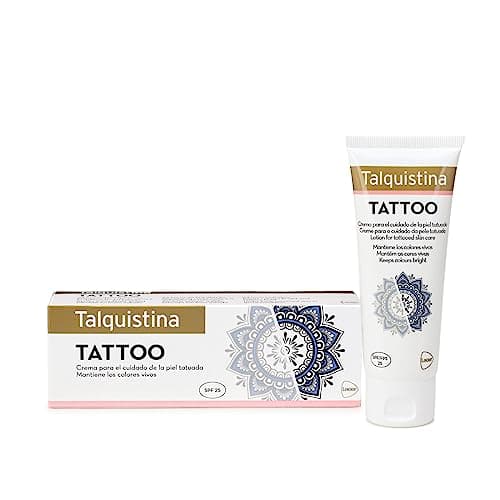 TALQUISTINA - Crema Hidratante 70 ml, para Tatuaje, Uso Diario, Suave y Ligera, Matiene Brillo, Color y Definición, Aceite de Rosa Mosqueta