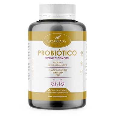 Lazarraga Probiótico Mujer Flora Intima | Infecciones Vaginales y Candidiasis CON BERVERINA + NAC + ZINC