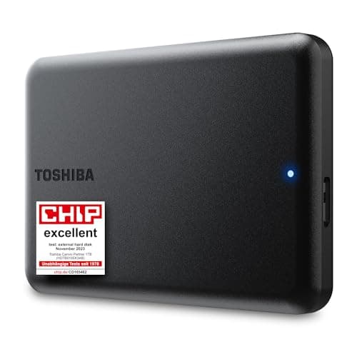 Toshiba Canvio Partner 1TB Disco duro externo portátil de 2,5'', USB 3.2, compatible con Mac y Windows. Xbox, PS4, PS5 (HDTB510EK3AB)