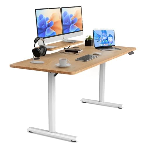 SOSINYA 160x70cm Mesa Escritorio Elevable, Mesa Elevable Escritorio, Mesa Gaming Arce, Secretaria Elevatoria, Memoria de Altura Ajustable, Adecuado para Estudiar, Trabajar, Jugar