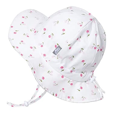 Jan & Jul Sombrero de Sol Protección UV UPF 50+ para niñas bebés (Talla: 0-6 Meses, Cerezas)