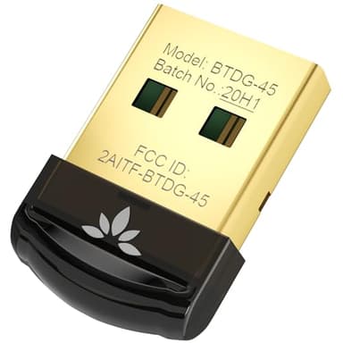 Avantree DG45 Bluetooth 5.0 USB Dongle Adaptador para PC Portátil, Transferencia inalámbrica Auriculares Bluetooth Altavoces Teclado Ratón Impresoras Música y Llamadas, Windows 11/10/8.1/8