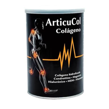 Colágeno hidrolizado puro con Magnesio, Hialurónico, Condroitina, MSM, Vitamina C, Vitaminas B1 B2 B5 B6 - Articulaciones fuertes y piel sana - Articucol Espadiet - Bote de 300gr
