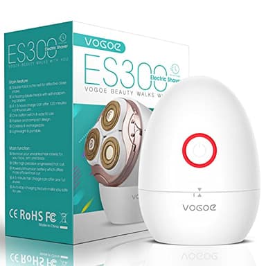 VOGOE Eléctrica Afeitadora Mujer, Wet & Dry Rasuradora Mujer para Piernas, Bikini y Axilas, Recargable Impermeable e Inalámbrica, Diseño en Forma de Huevo ES300