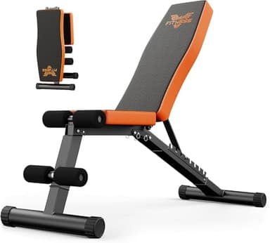 Dskeuzeew Banco de musculación plegable Banco de Pesas Plegable con 8 Posiciones Ajustables 300 KG/660LB Banco de declive Inclinado Prensa para Gimnasio en casa