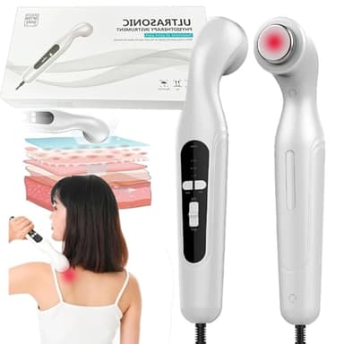 MáQuina De Terapia De Ultrasonido (áRea De RadiacióN Efectiva: 4 Cm²), Para CuracióN De Tejidos Profundos Y Alivio Del Dolor, SincronizacióN Inteligente De 15 Minutos, 3 Engranajes Ajustables