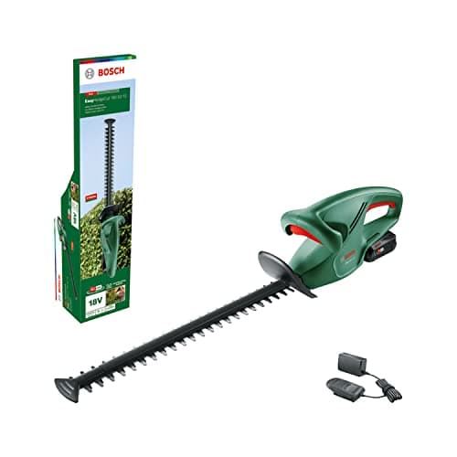 Bosch Home and Garden Cortasetos a batería EasyHedgeCut 18V-52-13 (1 de 2.0 Ah; Sistema 18 V; Hoja 52 cm Largo; para Recortar setos pequeños; en Embalaje cartón)