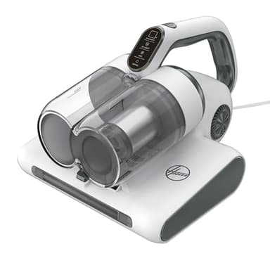 Hoover Ultravortex 2.0 Aspirador de Mano Especial Colchones con Sensor de Polvo, 4 en 1, Antiácaros y Antibacterias, Luz UV-C, Especial Alergias, Función Secado, Previene el Moho, Ligero [HMC510UV]