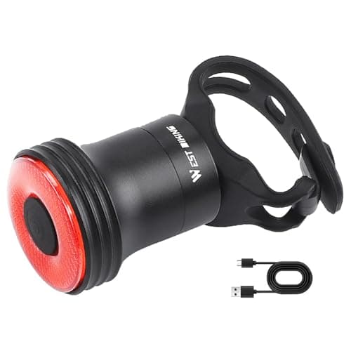 Luz Trasera Bicicleta Inteligente – Luz Potente LED, Recargable USB-C, IPX6 Resistente al Agua, 5 Modos, Sensor de Freno y Encendido Automático