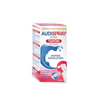 AUDISPRAY Ultra para eliminar y disolver el tapón de cerumen, Boquilla patentada desintegración rápida de cera de los oídos, 20 ml