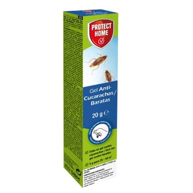 PROTECT HOME Gel anticucarachas de acción inmediata, eficacia Total, Sencillo y fácil de Usar. Gel Profesional con jeringuilla 20g, 86601117
