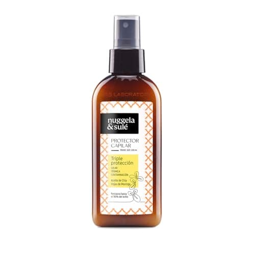 Nuggela & Sulé Protector Capilar - Triple Protección: Solar, Térmica y contra la Contaminación. Con Aceite de Chía 100% Órganico y Natural. 1 x 100 ml Formato Viaje
