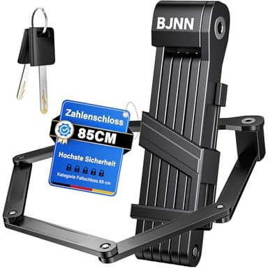 Candado Bicicleta Plegable,85 cm 6 Nudos Antirrobo Bicicleta，con Marco y Accesorios-Robusto Candado de Bicicleta Plegable para candado bici, Bicicleta de Carretera (Negro)