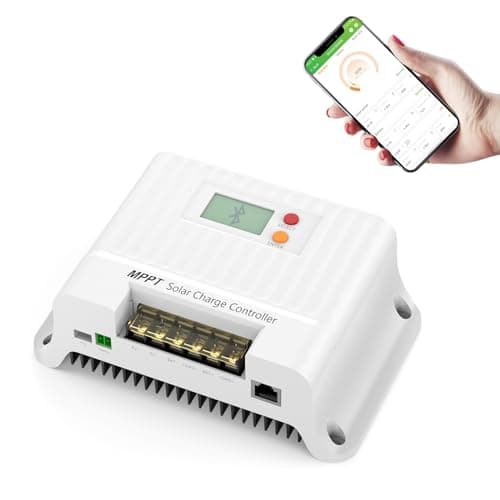 melasta MPPT Regulador Solar de Carga (20 A, 12 V/24 V, Regulador Carga Solar Con Bluetooth Sistema, con Pantalla LCD, MPPT para AGM, Gel, LiFePO4, Batería de Litio, Remolques, Barcos, Yates, Voyager