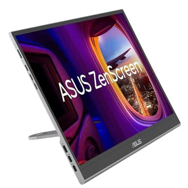 ASUS ZenScreen - Pantalla portátil OLED USB-C de 16" (MQ16AHE) - Full HD, 100% DCI-P3, 1 ms, HDR-10, Mini HDMI, Cuidado de los Ojos, Sensor de proximidad, Soporte de 360°, Compatible con Ordenadores