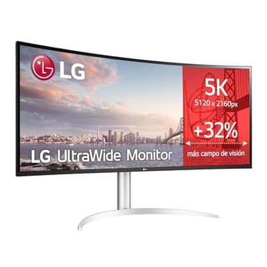 LG 40WP95CP-W -Monitor UltraWide Ultrapanorámico 39,7", 21:9, Nano IPS: (5120x2160), 300cd/m², 1000:1, DCI-P3>98%, HDMIx2, DPx1, USB-Cx1, USB-Ax2; HDR10, Modo PBP, Altavoces 2x10W, Color Blanco