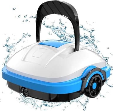 WYBOT Robot de Piscina Inalámbrico Automática 50 mins Succión Potente, Motor Dual, Filtro Fino de 180 μm Aspirador Piscinas para Piscinas sobre/en el Suelo de hasta 50 m²