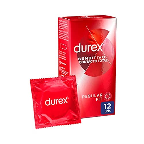 Durex Preservativos Super Finos Contacto Total para Mayor Sensibilidad - 12 condones