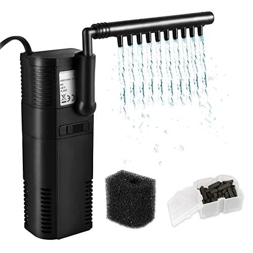 Forever Speed Bomba de Filtro de Acuario de 300L/h 2Watt, Negro