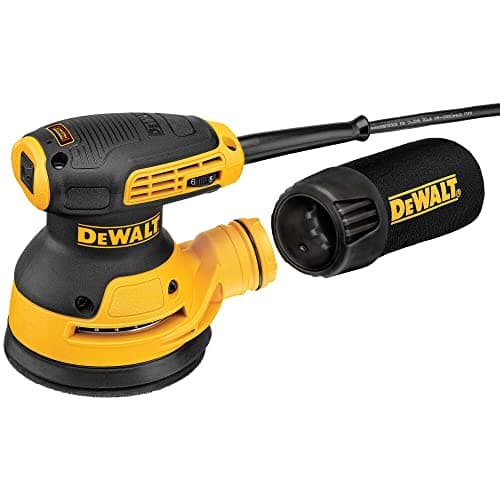 DEWALT DWE6423-QS - Lijadora Rotorbital 280W Ø125mm, 8,000-12,000 OPM, Motor Velocidad Variable, Diseño Compacto, Baja Vibración para Uso Prolongado