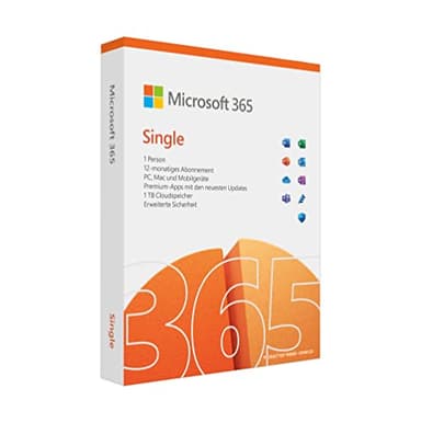 Microsoft 365 Individual - 1 PC/MAC, 1 año - DE - Caja, Negro, (QQ2-01421)