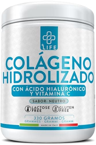 Colageno Hidrolizado Puro Polvo 330g Piulife® Colageno Acido Hialuronico Y Vit C, Peptidos De Collageno Tipo 1, Suplemento Piel Cabello Y Uñas, Articulaciones, Colágeno En Polvo Bovino Sin Sabor