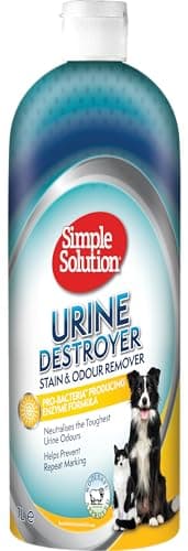 Simple Solution Limpiador Enzimático Destructor, Removedor de Manchas y Olores de Mascotas con Poder de Limpieza Pro-Bacterias, 1 L