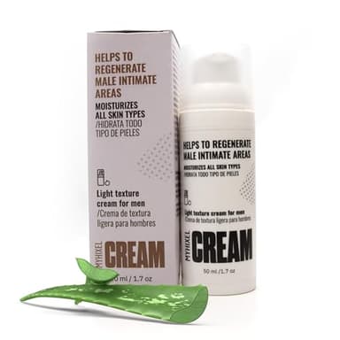 MYHIXEL - Crema Intima Hombre | Hidratación y Cuidado Diario Zona Íntima Masculina | Con Aloe Vera, Ácido Hialurónico y Secreción de Caracol | Crema Hidratante Antipicor y Antisequedad I 50 ml