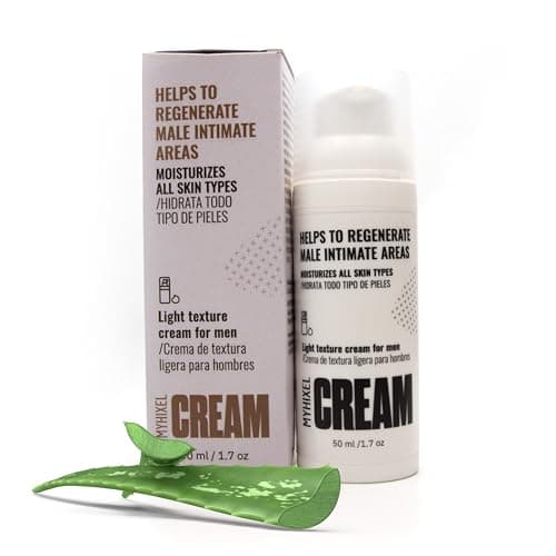 MYHIXEL - Crema Intima Hombre | Hidratación y Cuidado Diario Zona Íntima Masculina | Con Aloe Vera, Ácido Hialurónico y Secreción de Caracol | Crema Hidratante Antipicor y Antisequedad I 50 ml