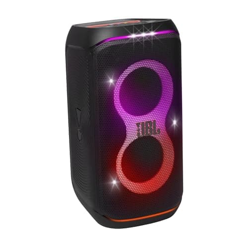 JBL PartyBox Club 120, Altavoz portátil para fiestas, con asa plegable ergonómica, Bluetooth, resistente a salpicaduras IPX4, hasta 12h de reproducción, negro, Enchufe EU (tipo C)