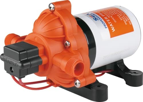 LIGHTEU®, Seaflo DC 12V 11.3LPM 3.1 bar 33S Bomba de presión con autocebado Bomba de diafragma de agua a demanda para RV, yate, jardín, autocaravana