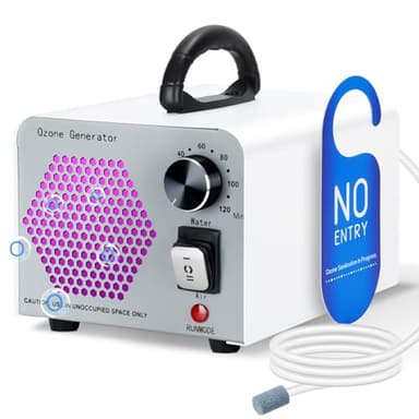 GMGXX Generador de ozono 60000 mg/h, dispositivo de ozono purificador de aire con modo agua y aire, generador de ozono O3 con temporizador de 120 minutos, limpiador de ozono para coche, apartamento,
