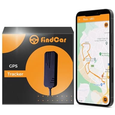 findCar GPS Tracker - GPS Coche localizador, Motos y Otros vehículos |Conexión Directa de la batería Localización en Tiempo Real | Alertas de Velocidad | Antirrobo | Instalación Sencilla|