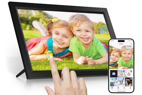 Tibuta Marco de Fotos Digital WiFi de 15,6 Pulgadas, 32 GB de Memoria táctil, Marco de Fotos Inteligente en la Nube, fácil instalación, Giro automático, Regalo para Amigos y Familiares
