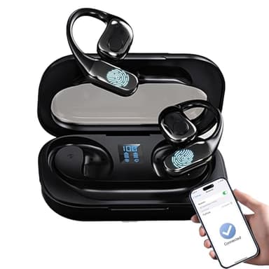Hocomay AI Auriculares Traducción, 138 idiomas Auriculares Traducción Simultánea, Inalámbricos Traductor de Voz Auricular, Dispositivo de Traducción de Voz con Pantalla LED para Viajes, Negocios,