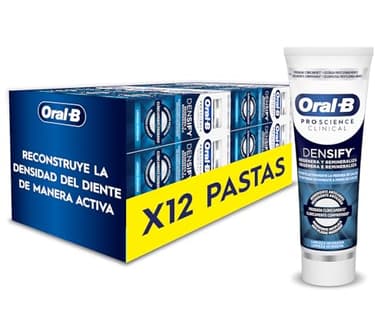 Oral-B Pro-Science Clinical Densifica Regenera Y Remineraliza Limpieza Intensiva Pasta Dentífrica, pack 12x75 ml