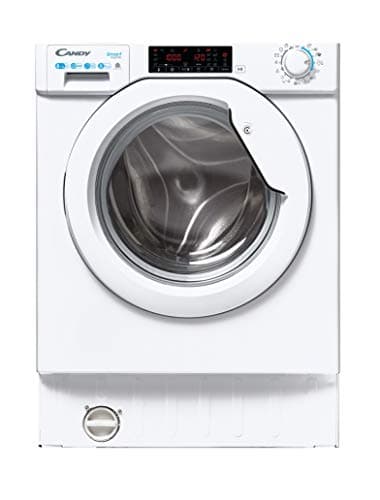 Candy Smart Inverter CBD 485TWME/1-S, Lavasecadora Integrable, 8KG + 5KG, 1400RPM, 7 Ciclos Rápidos, Mix Power System, Certificado Lana, Selección Nivel Secado, Inicio Diferido 24H, Clase C, Blanco
