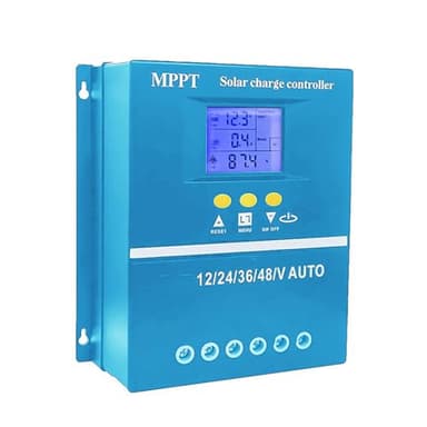 100A Regulador de carga solar MPPT 12V 24V 36V 48V, controlador de carga solar MPPT 12V con pantalla LCD, controlador inteligente de batería, entrada máxima de 100 V, doble USB para plomo-ácido/litio