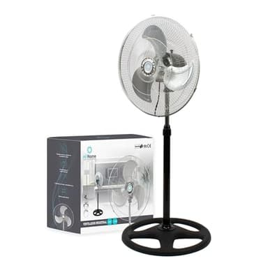 THE SECRET HOME - Ventilador de Suelo con Base - Ventilador con Varias Velocidades - Ideal para Habitación, Comedor, Salón u Oficina (Modelo 4-60 W)