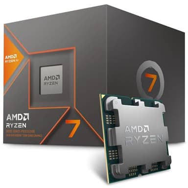 AMD Ryzen 7 8700G Procesador con IA (tarjeta gráfica Radeon integrada,Ryzen AI, 8 núcleos/16 threads, 65W DTP, Socket AM5,24MB Caché, Reloj de aumento máx. hasta 5,1Ghz, con ventilador Wraith Stealh)