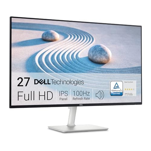 Dell S2725H 27" Full HD (1920x1080) Monitor, 100Hz, IPS, 4ms, 99% sRGB, Altavoces Integrados, Bisel Ultrafino, 2X HDMI, Blanco