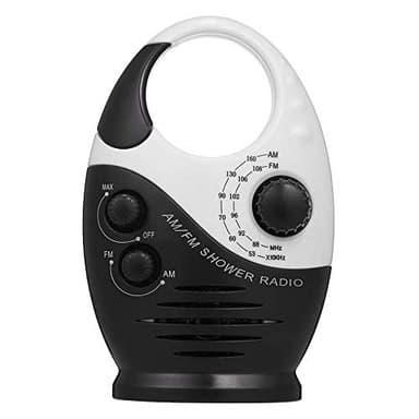 Runioney Am/FM Mini Ducha Radio BañO Impermeable Radio Colgante MúSica Radio Altavoz Incorporado