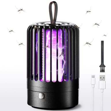 Lámpara antimosquitos, Repelente de Moscas eléctrico con luz Nocturna, Potente Repelente de Mosquitos, trampas para Control de plagas para Interiores y Exteriores
