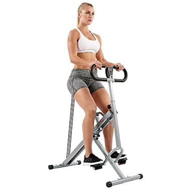 Sunny Health & Fitness Row-N-Ride Entrenador de Asistencia en Sentadillas para Entrenamiento de glúteos y piernas con Resistencia Ajustable - NO. 077S